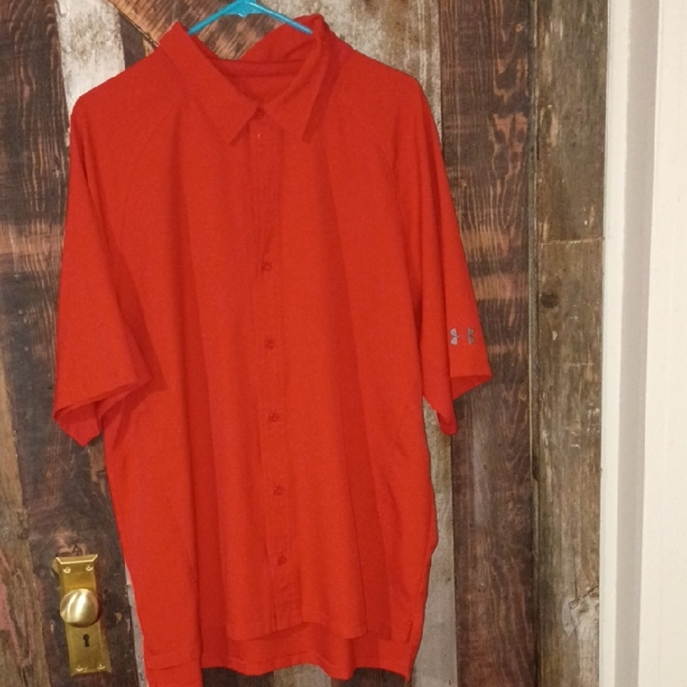 Under Armour Men's Vivid Red Button-Down Shirt